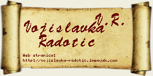 Vojislavka Radotić vizit kartica